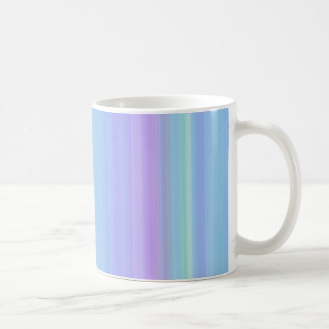 Pastel Blue Purple Green Stripes Mug (Droite)