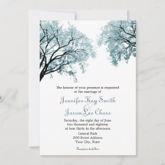Pastel Blue Trees - Invitations de mariage