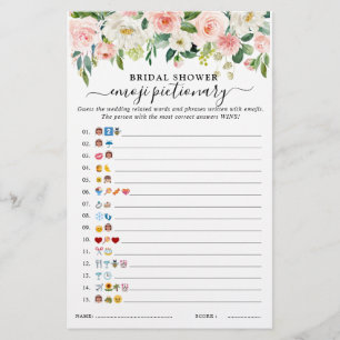 Pastel Blush Floral Fête des mariées Jeu
