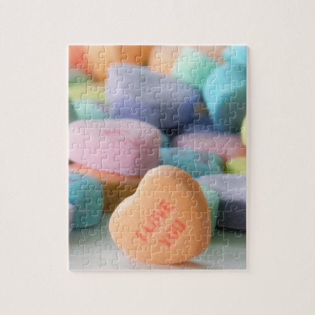 pastel bonbons coeurs valentines jour puzzle cadea (Vertical)