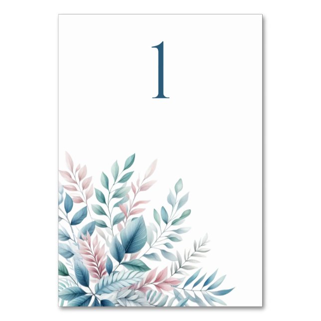 Pastel Botanical Mariage Carte Table (Par défaut)