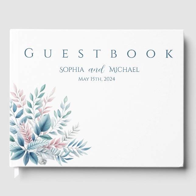 Pastel Botanical Mariage Livre d'or (Recto)