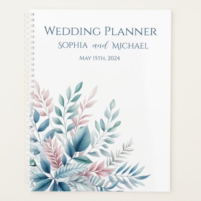 Pastel Botanique Mariage-Planificateur (Devant)