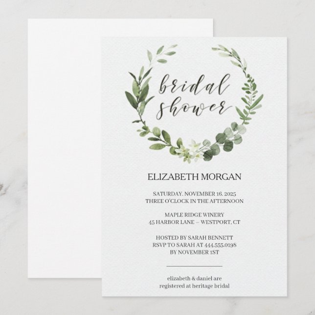 Pastel Bouquet Bridal Shower Invitation Floral (Devant / Derrière)