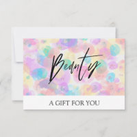 *~* Pastel Bubbles CARTE CADEAU DE BEAUTÉ tendance