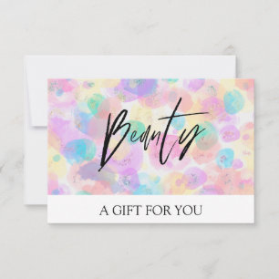 *~* Pastel Bubbles CARTE CADEAU DE BEAUTÉ tendance