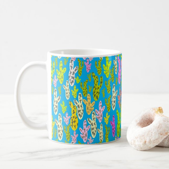 Pastel Cacti mug (Avec donut)