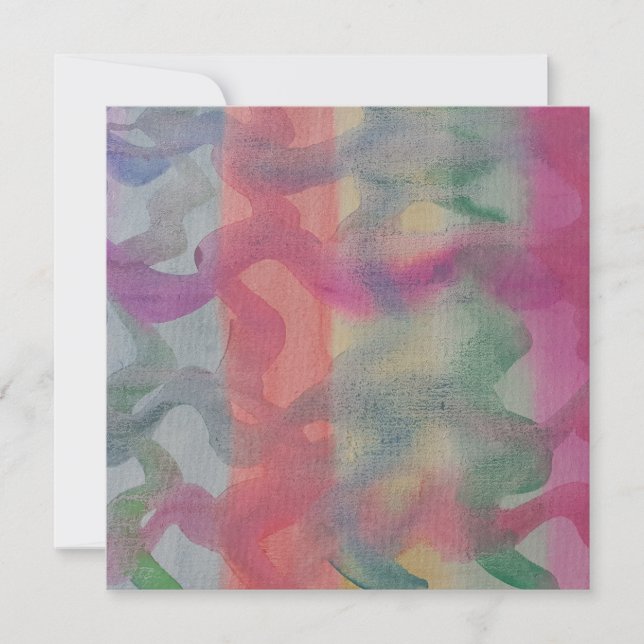 Pastel Carte Plat Art Abstrait (Devant)