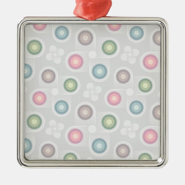 Pastel Circle Motif Ornement de Noël (Devant)