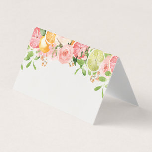 Pastel Citrus Floral Little Cutie Carte Place