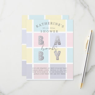 Pastel Color Block Gold Books Pour Une Carte Bébé