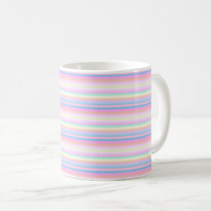 Pastel coloré mignon rayures de palette Mug