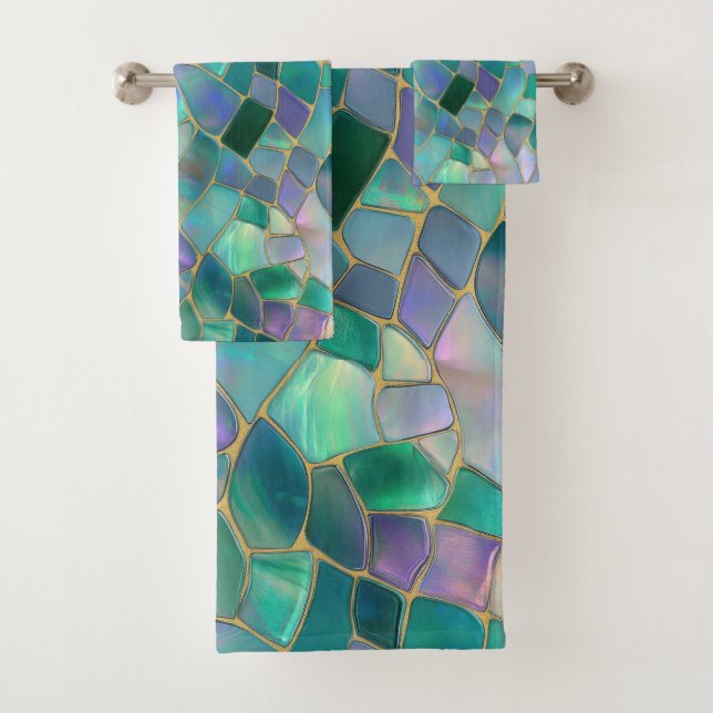 Pastel colors stained glass mosaic pattern (En situation)