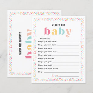 Pastel Colours Baby shower arc-en-ciel Voeux pour