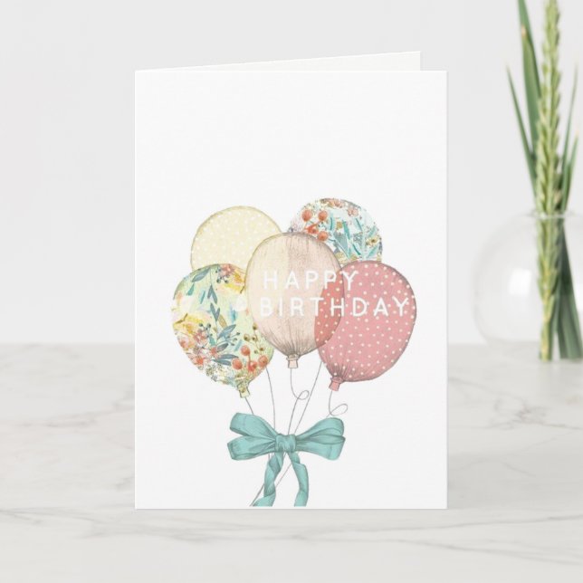 Pastel Colours Carte d'anniversaire (Devant)