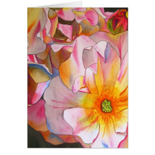 Pastel Cornelia Rose aquarelle peinture