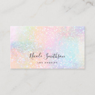 pastel couleurs faux holographe carte de visite