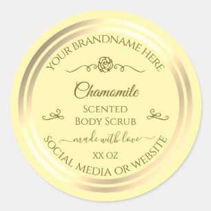 Pastel Cream Produit Étiquette Gold Frame Vintage 