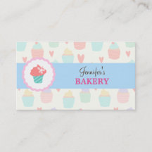 Pastel Cute Kawaii Boulangerie Carte de visite