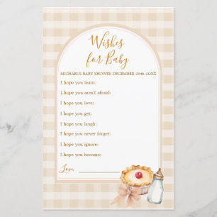 Pastel Cutie Baby shower d'automne à tarte Voeux p