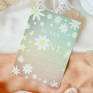 Pastel Daisy 1er Invitation à l'anniversaire