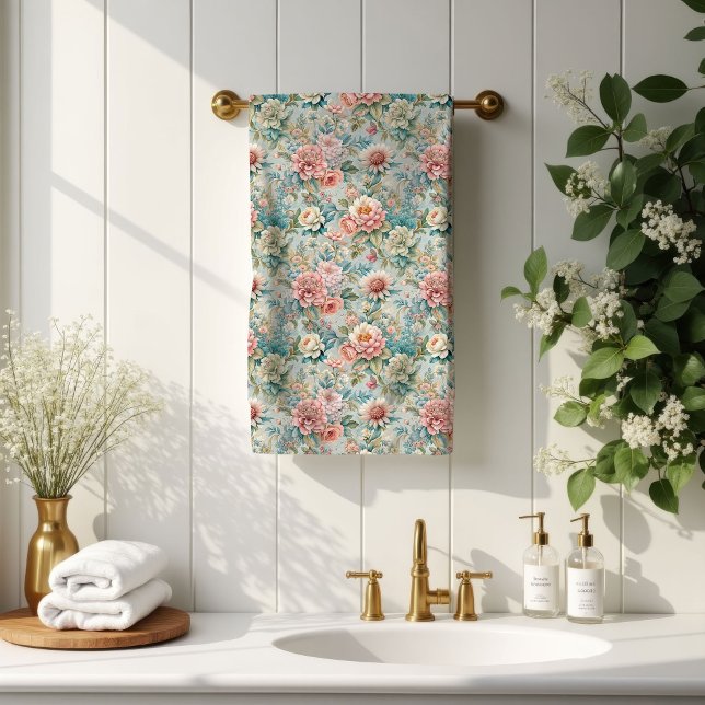 Pastel Damask Towels Rococo Elegance for Bath (Pastel Damask Towels Rococo Elegance for Bath)