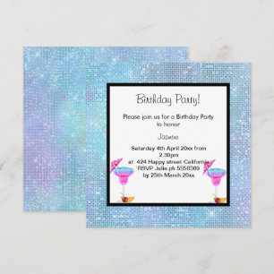 PASTEL DISCO COCKTAIL ANNIVERSAIRE INVITATION À LA