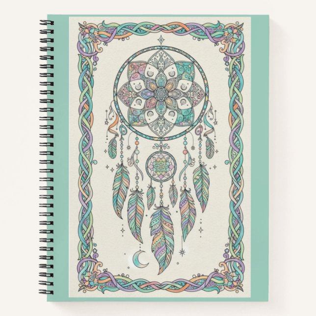 Pastel Dreamcatcher Celestial Bohemian Art Journal (Devant)