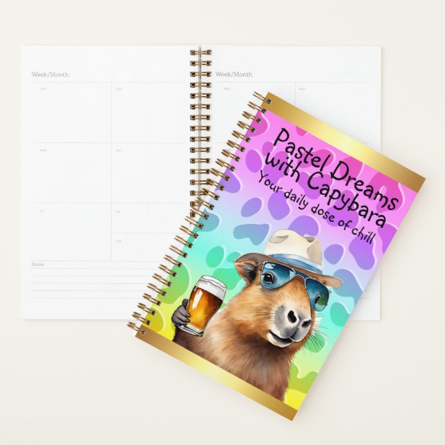 Pastel Dreams with Capybara: Your Daily Dose  (Devant avec enveloppe)