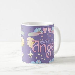 Pastel Earth Angel Mug - Étoiles, nuages et Coeurs