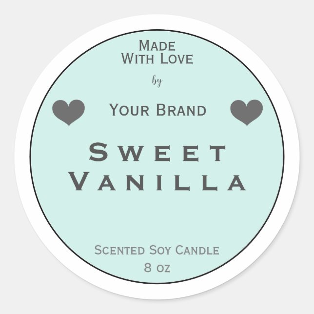 Pastel  Fabriqué Avec Amour Étiquette de l'emballa (Devant)