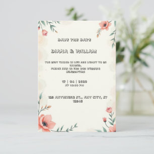 Pastel faire-part de mariage