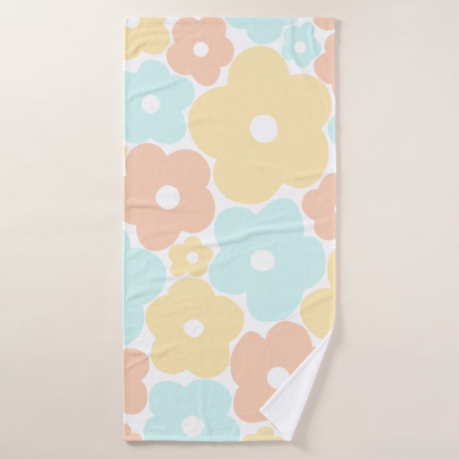Pastel Floral (Serviette de bain)
