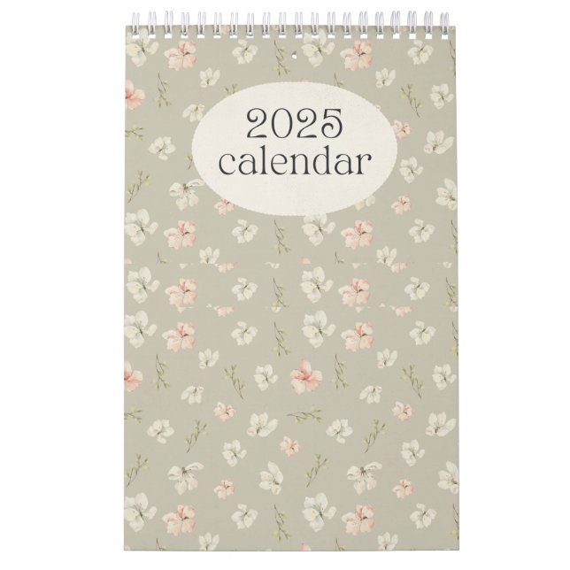 Pastel Floral 2025 Calendrier mural (Protection)