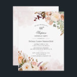 Pastel Floral Bloom Botanical 60e fête d'anniversa<br><div class="desc">Pastel Floral 60th Botanical Birthday Party Invitation vous pouvez facilement customiser avec les détails de votre fête en cliquant sur le bouton "Personnaliser". Avec bouquet floral moderne succulent et écriture typographie moderne. Parfait pour une invitation surprise pour une fête pour toute célébration de jalon</div>
