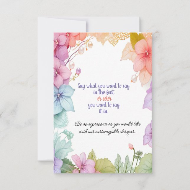 Pastel Floral Card (Devant)