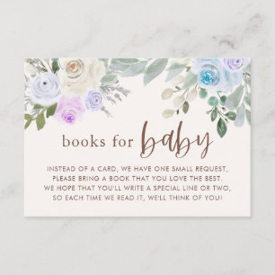Pastel Floral et Livres Feuille pour Cartes Bébés