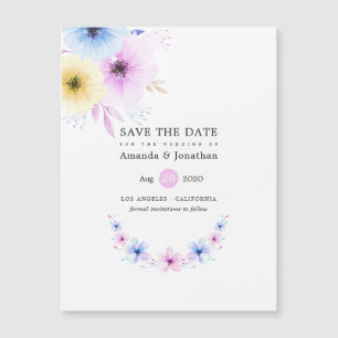Pastel Floral Wedding Enregistrer la date
