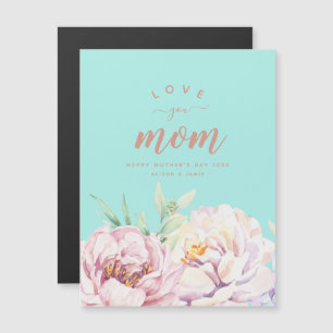 Pastel Florals Aime Maman Carte à aimant minimalis