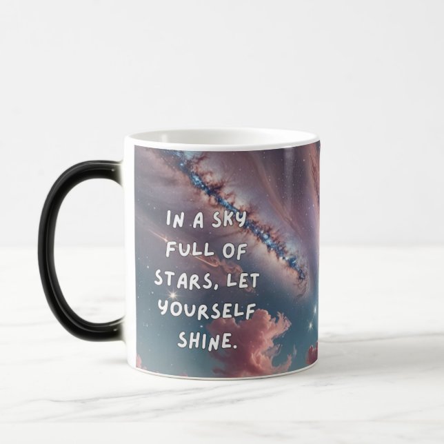 Pastel Galaxy Stars Magic Mug – Shine Bright (Gauche)
