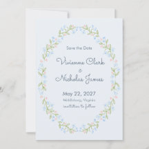 Pastel Garden Ruban Floral Save the Date