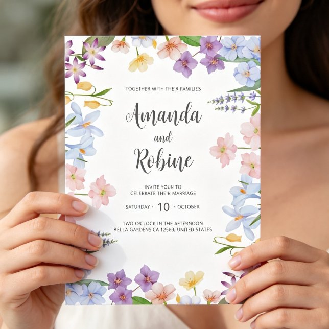 Pastel Garden Wedding Invitation (Créateur téléchargé)