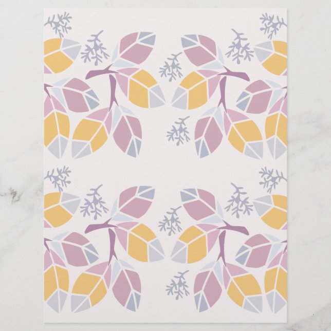 Pastel Geometric Leaf  (Devant)