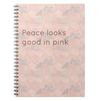 Pastel Géométrique Pop | Carnet personnalisé Rose