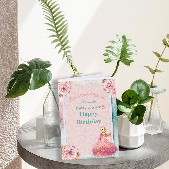Pastel Girls Carte Anniversaire Notre Petite Princ (Créateur téléchargé)