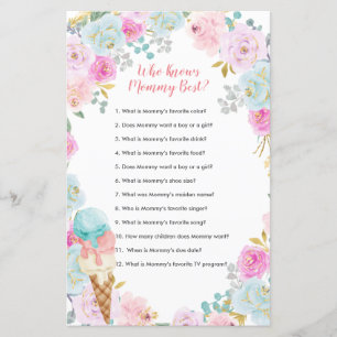 Pastel Glace Floral Qui Connaît Mommy Meilleur Jeu