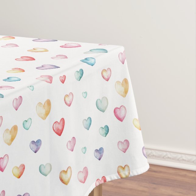 Pastel Hearts Baby shower Nappe (In Situ)