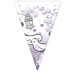 Pastel inséparables mariage triangle drapeaux de f