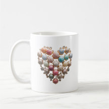 Pastel Jewel Heart Floral Art Mug — Cottagecore Cr