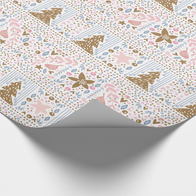 Pastel Joli cadeau de Noël Papier enveloppant (Coin)